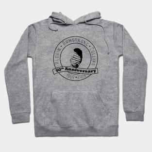 Apollo 11 Crew 50th Anniversary Moon BootPrint Hoodie